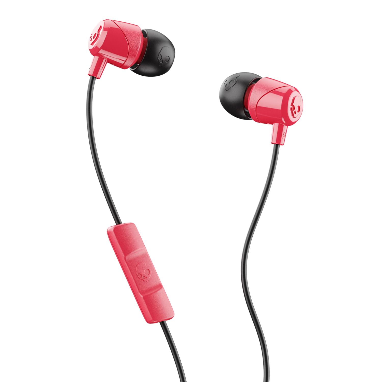 Photo 1 of Skullcandy Jib Wired Earbuds with 3.5mm Plug, Noise Isolating Fit, Built-In Microphone Call and Track Control, Convenient for Travel - Red