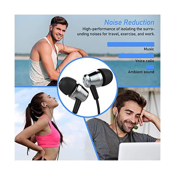 Blukar-Earphones-In-Ear-Headphones-Earphones-High-Sensitivity-Microphone--Noise-Isolating-High-Definition-Pure-Sound-for-iPhone-iPad-Smartphone-MP3-Players-etc Blukar Earphones, In-Ear Headphones Earphones High Sensitivity Microphone – Noise Isolating, High Definition, Pure Sound…