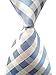 Allbebe Men's Classic Checks Light Blue Jacquard Woven Silk Tie Necktie