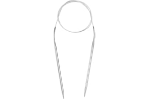 uxcell Size US 7 (4.5mm) Knitting Needles Circular Needle 32 Inch(80cm) Round Metal Stainless Steel Needle for Handmade Proje