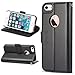 iPhone 6s Plus / 6 Plus Case, TUCCH Leather Wallet Phone Case [Card Slot] [Flip] [Wallet] [Stand] [Wrist Strap] Carry-All Case for Apple iPhone 6 Plus / 6s Plus (5.5 Inch), Black