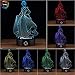 3D Optical Illusion Night Light - 7 LED Color Changing Lamp - Cool Soft Light Safe For Kids - Solution For Nightmares - Disney Princess Cinderella