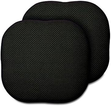 Memory Foam Chair Pad- 16x16- Multiple Colors- Black