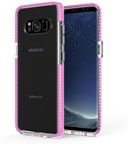 Galaxy S8+ Plus Case, ieeGo [Evo Clear Series] Shockproof/Anti-Scratch Samsung Galaxy S8+ Plus Slim TPU+TPE Soft Protective Case Cover 2017 Release (Pink)