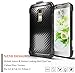 LG K7 Case, LG Tribute 5 Case, LG Treasure Case, Nznd [Shield Carbon Fiber] Hybrid Armor with Holster Locking Belt Clip Combo Case - Black