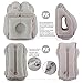 Koncle Inflatable Travel Pillow, Airplane Pillow, Ergonomic and Portable Head Heck Rest Pillow for Fully Support, Soft Flight Sleep, Designed for Planes, Cars, Buses, Trains (Grey)