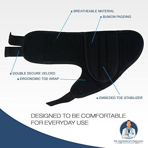 Dr. Frederick's Original Nighttime Bunion Splints - 2 Double-Stitched Velcro Bunion Correctors - Bunion Relief for Bedtime - for Men & Women