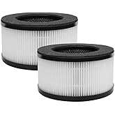 Smilyan BS-01 True HEPA Replacement Filter Compatible with Slevoo BS-01 Air Purifier, 3-in-1 BS01 Air Filter Replacement,2 PACK (NOT fit for BS-03)