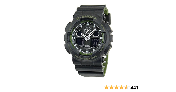 Casio GA-100L-1A G-Shock GA-100 Military Series Watch (Black / One Size) :  Casio: Amazon.com.au: Clothing, Shoes \u0026 Accessories