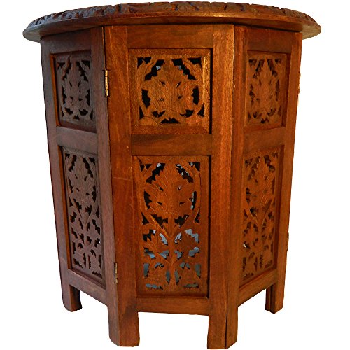 Buy Side table 2piece with octagonal base 53cm Mango Tree Wood furniture Online at desertcartUAE