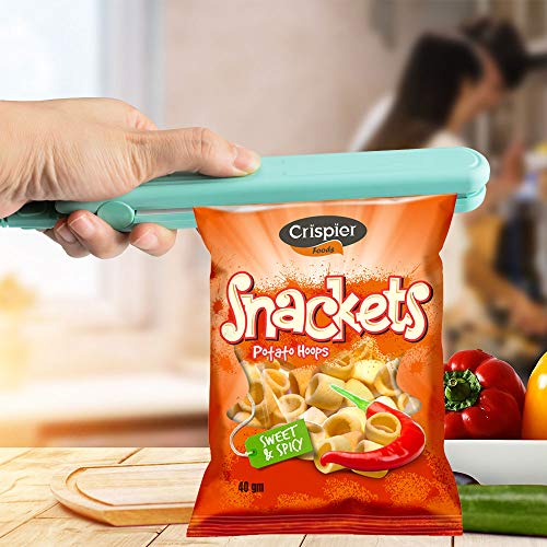 BESTEASY Heat Sealer Handheld, Food Bag Heat Bag Sealer Airtight Food Storage Saver Portable Handheld Pressure Sealing Machine Smart Control Corrugated Suspension Heating Sheet for Airtight Food Bag - Thumbnail 2