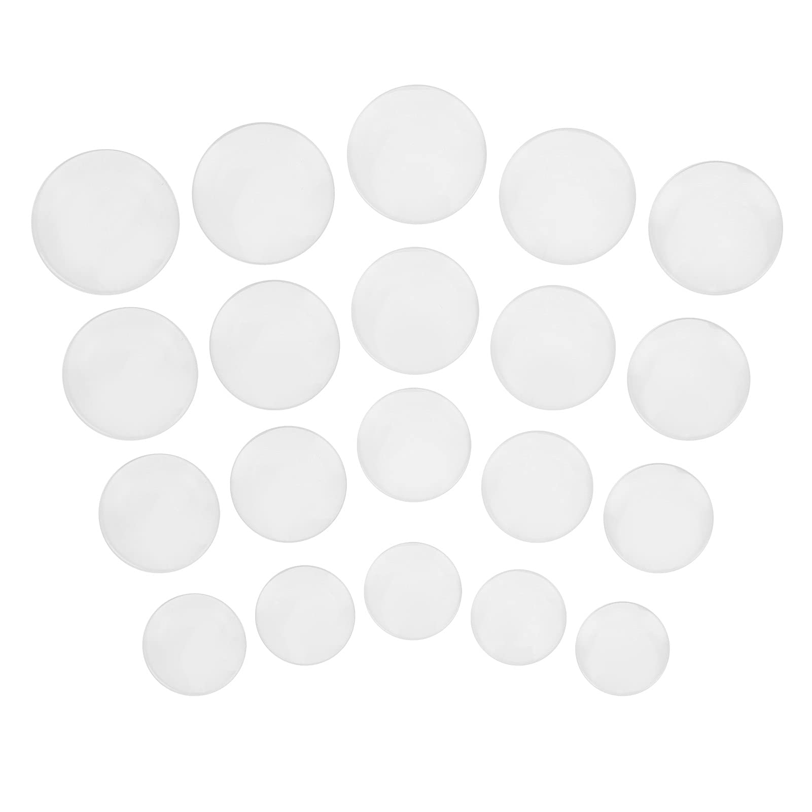 20Pcs 16‑25.5mm Round Flat Watch Glass Lens Replacement Parts,for Watchmaker Repair,Watch Lens Accessories,Lab Measuring Cup Cover