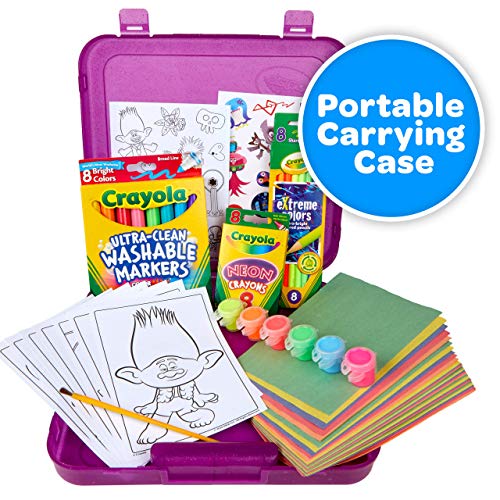Crayola Trolls World Tour, Neon Create & Color Art Set, Over 70 Art