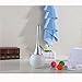 H-risen Toilet Brush with 304 Stainless Steel Base + ABS Plastic Handle (White)