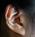 118) Non Pierced Cross Line Simple Ear Cuff- gold,rose gold