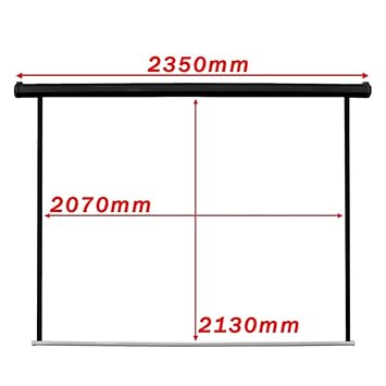 Cablematic - Pantalla de proyección motorizada pared negra de ...