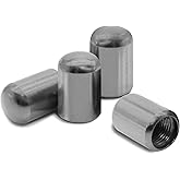 RGOAANC 4PCS Car Tire Valve Stem Caps, Car Air Valve Caps, Aluminum Alloy Wheel Valve Covers, Car Exterior Accessories Car Dustproof Tire Cap Universal for Cars Trucks SUVs Motorcycles Bikes (Gray)