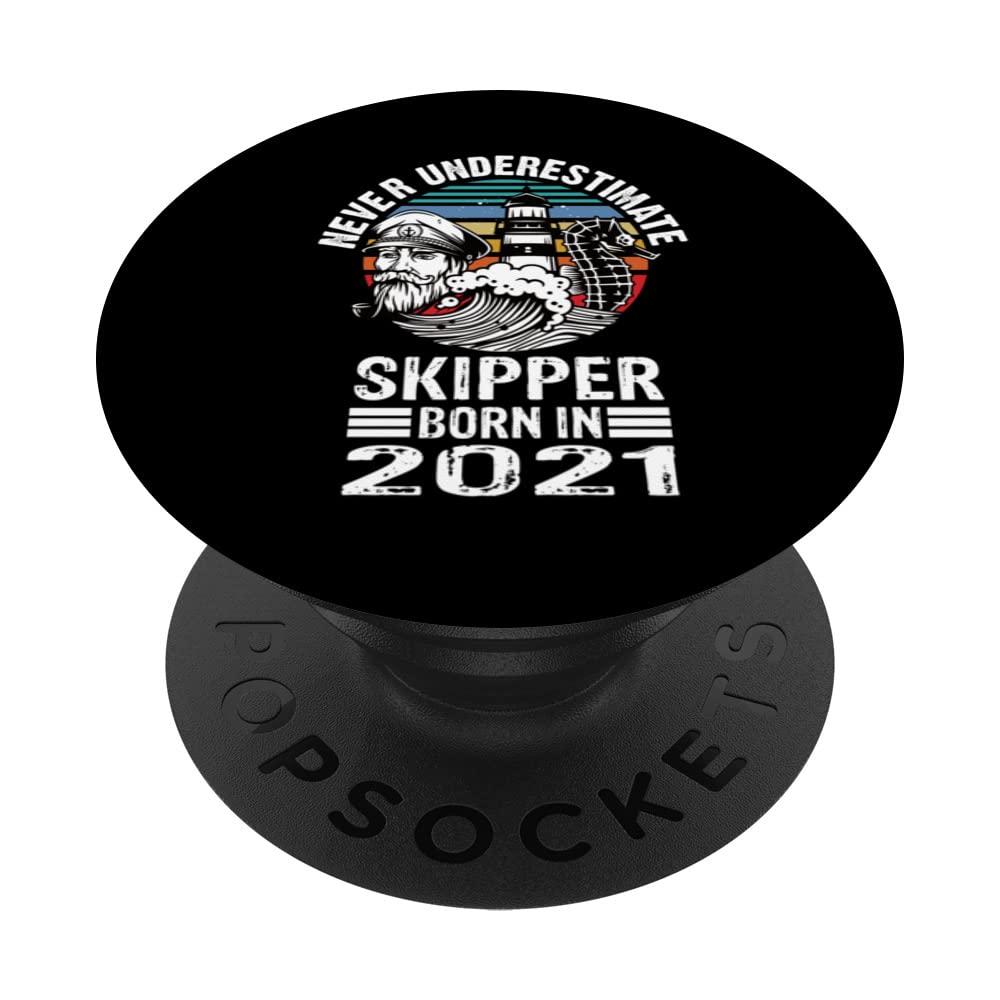 Never Underestimate Skipper Born In 2021 Skippertraining PopSockets Swappable PopGrip