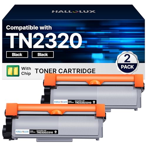 HALLOLUX TN2320 Toner compatibile per Brother TN-2320 TN2320 TN-2310 per Brother MFC L2700DW MFC-L2700DN MFC-L2720DW HL-L2340DW HL-L2300D DCP-L2520DW DCP-L2540DN MFC-L2740DW (2 nero)