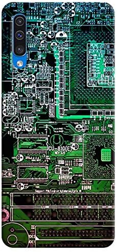 iShoppe Motherboard Computer Life Printed Design TPU Slim Soft Transparent Clear Flexible Silicon Mobile Back Cover for Samsung Galaxy A50