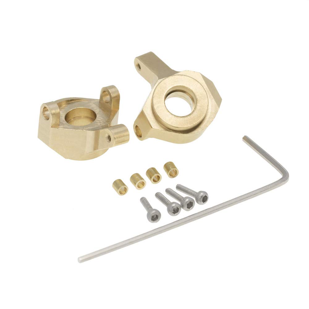 DollaTek 2PCS Brass Steering Knuckle Cup for SCX24 90081 RC Car Vehicles Model Spare Parts