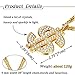 FINREZIO Gold Plated Necklace for Men Hip Hop Jewelry Dollar Sign Pendant