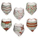 Koala Little Baby Bandana Drool Bibs for Boys and Girls Super Absorbent and Soft 100% Organic Cotton Bib for Teething and Drooling Unisex 6-Pack Best Gift Set!