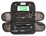 17 Piece First Responder Tactical Kit Shears EMT/Scissors Combo Pack with Holster, Tactical All Black - Ideal for EMT, First Responder, Firefighter, Military, Police and Medic