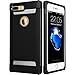 iPhone 7 Plus Case, ESR Hybrid Heavy Duty Shockproof Protective Case Cover [Metal Design] [Matte Silicone Back + Thickened TPU Bumper] for Apple iPhone 7 Plus 5.5 inches(Black)