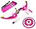 Light Up Night Princess Bow & Arrow Children's Kid's Toy Bow and Arrow Dart Playset w/ Suction Dart Arrows, Holder, Target