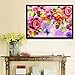 Diamond Painting for Adults by Number Kit Full Drill Round Beads DIY 5D Embroidery Cross Stitch Supply Arts Craft Canvas Wall Decor (Canvas Size: 12'' x 18''/30cm x 40cm) (Roses)