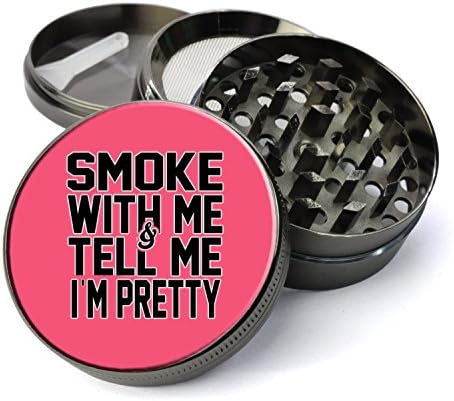 Expression Gifts 5 Piece Smoke with Me and Tell Me I'm Pretty Spice Tobacco Herb Grinder with Pollen/Keef Catcher, X-Large