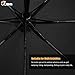 JBM Windproof Travel Umbrella Automatic Open Close Sun Rain Protection Lightweight Portable with Comfort Handle Extra Large Double Layer Umbrella for Golf and Outdoor Use