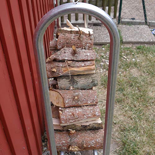 FARMERS FUN Premium Brennholz-Regal, Kaminholz Lagerung, 119 x 25 x 144 cm (L x B x H), verzinktes Stahlrohr – Bild 6