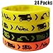 24PCS Construction Zone Party Favors Rubber Bracelets - Construction Birthday Party Supplies Car Decorations Goodie Bag Stuffers Slicone Wristbands