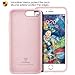 MILPROX Silicone Case, Pretty Series Liquid Silicone Gel Rubber, Shockproof Case with Microfiber Cloth Lining Cushion Compatible with iPhone 7 Plus/8 Plus - Pink