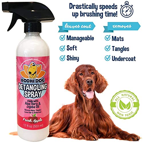 New Natural Apple Detangling Spray Remove Tangles While Dematting Dog