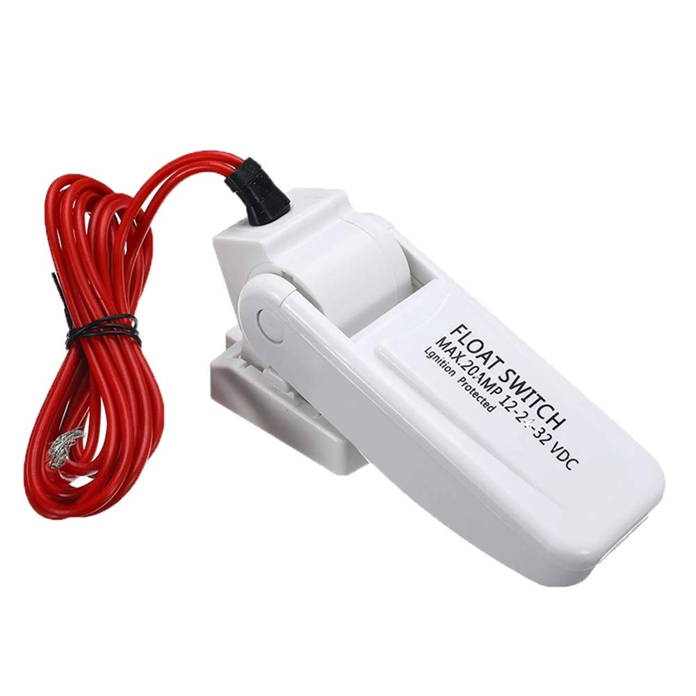 Bilge Pump Switch, Submersible Water Pump Switch Marine Pump Float 12/24 / 32V Boat Bilge Pump Float Switch Bilge Switches Flow Sensor Automatic Float Switch for Boat Yacht Marine RV Camper