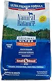 Natural Balance Small Breed Bites Dry Dog Food, Original Ultra Whole Body Health, Chicken, Chicken Meal, Duck Meal Formula, 4.5-Pound