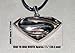 SuperMan/SuperGirl (Man Of Steel Style) 3D Stainless Steel Petite Pendant w/Leather Style Necklace