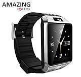 Amazingforless Universal Bluetooth Touch Screen Smart Wrist Watch Phone with Camera - Black