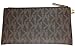 Michael Kors Signature Large PVC Top Zip Clutch / Wristlet - Brown