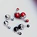 MISASHA Fashion Jewelry Black Faux Imitation Pearl Double Ball Earrings