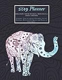 Elephant 2019 Planner Organize Your Weekly, Monthly, & Daily Agenda: Features Year at a Glance Calen by Ultimate Planner Journal, Kai Bleu Journals