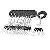 VNDEFUL-10-Pcs-6-in-1-Black-Rubber-Oval-Stopper-Fishing-Bobber-Float-Bobber-Sinker