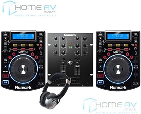 2 X Numark NDX500 + Numark M101USB Mixer + HF125 Headphones