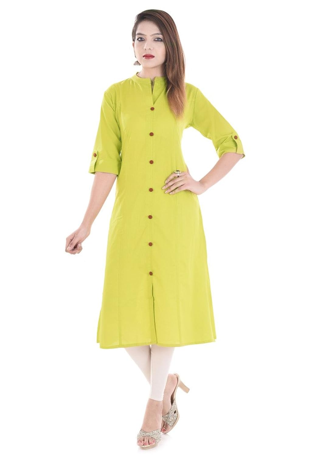 rajmandirfabrics women's cotton front-slit kurti (multicolour)