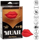 CalExotics Muah Mini Vibrator Red Lip Silicone Handheld Personal Massager view 3