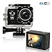 Action Camera 4K Ultra HD WiFi Best Video Sports Camera for Sports 16MP 170 Degree Wide Angle 2.0 Inch Waterproof Diving Camera with 2 Batteries and 19 Accessories Kit Included Black