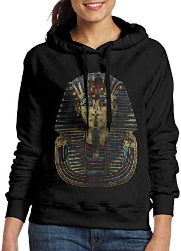 King Pharaoh Tutankhamun Egypt Tut Egyptian Gift Casual Women Hoodies Long Sleeve Drawstring Sweatshirt XL